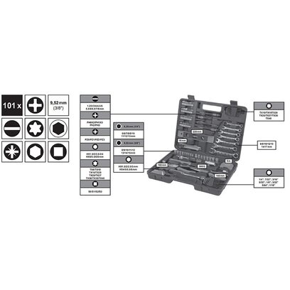 Zestaw narzędzi 101 szt