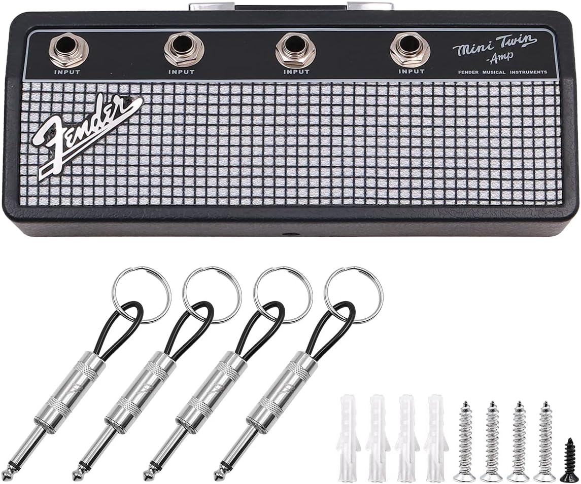 Fender - wieszak na klucze z 4 brelokami w zestawie - piecyk gitarowy