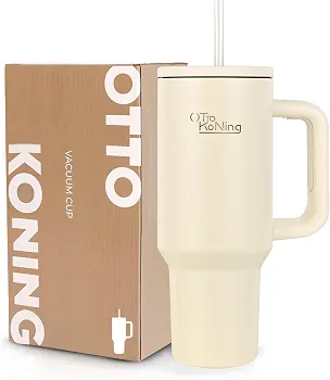 OTTO KONING Kubek Termiczny ze Słomką i Uchwytem 1,2L Stal Nierdzewna. W opisie inne kolory
