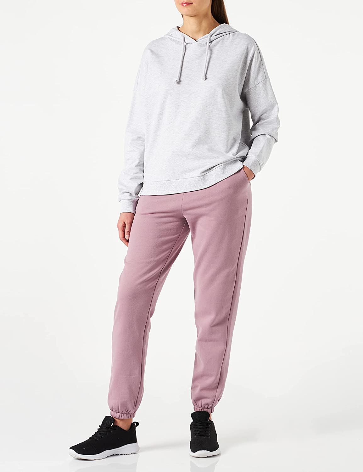 Damska bluza z kapturem Vero Moda - jasnoszary melanż, różne rozmiary