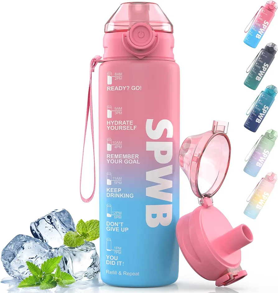 Butelka na napoje, sportowa butelka 1 l, szczelna, nie zawiera BPA, z tritanu