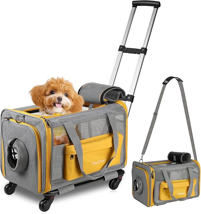 [Amazon] Pawinner Torba transportowa dla zwierząt domowych na kółkach