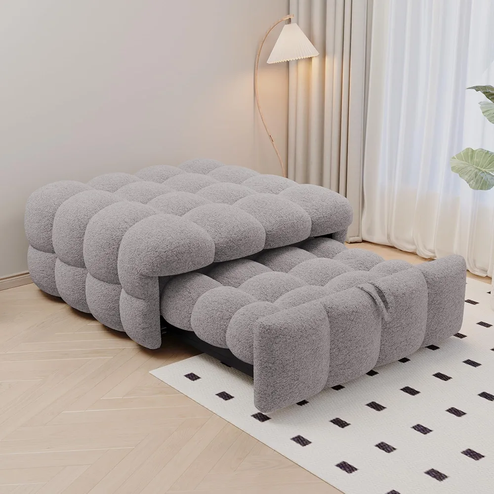 MOBETTRES Łóżko tapicerowane, podnóżek 2 w 1, rozkładana sofa do spania ( błąd cenowy )