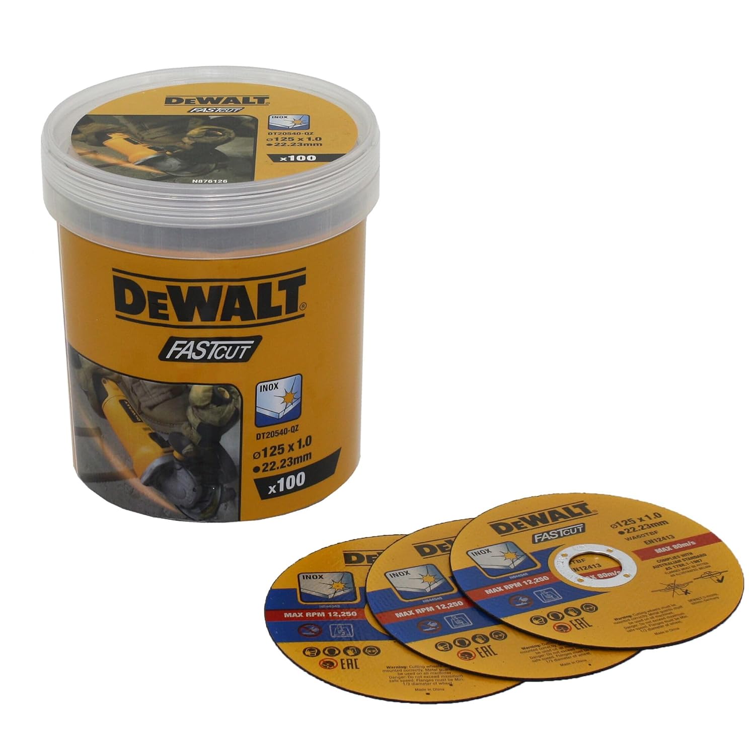Dewalt High Performance tarcze tnące DT20540 (Ø 125 mm x 1,0 mm) 100szt.