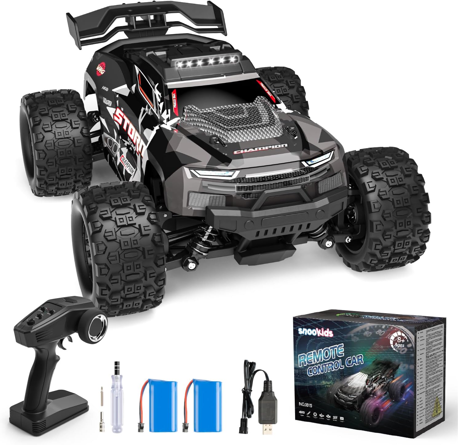 Samochód zdalnie sterowany SNOOKIDS - skala 1:18, RC Offroad Buggy 40 km/h, 2,4 GHz 4WD
