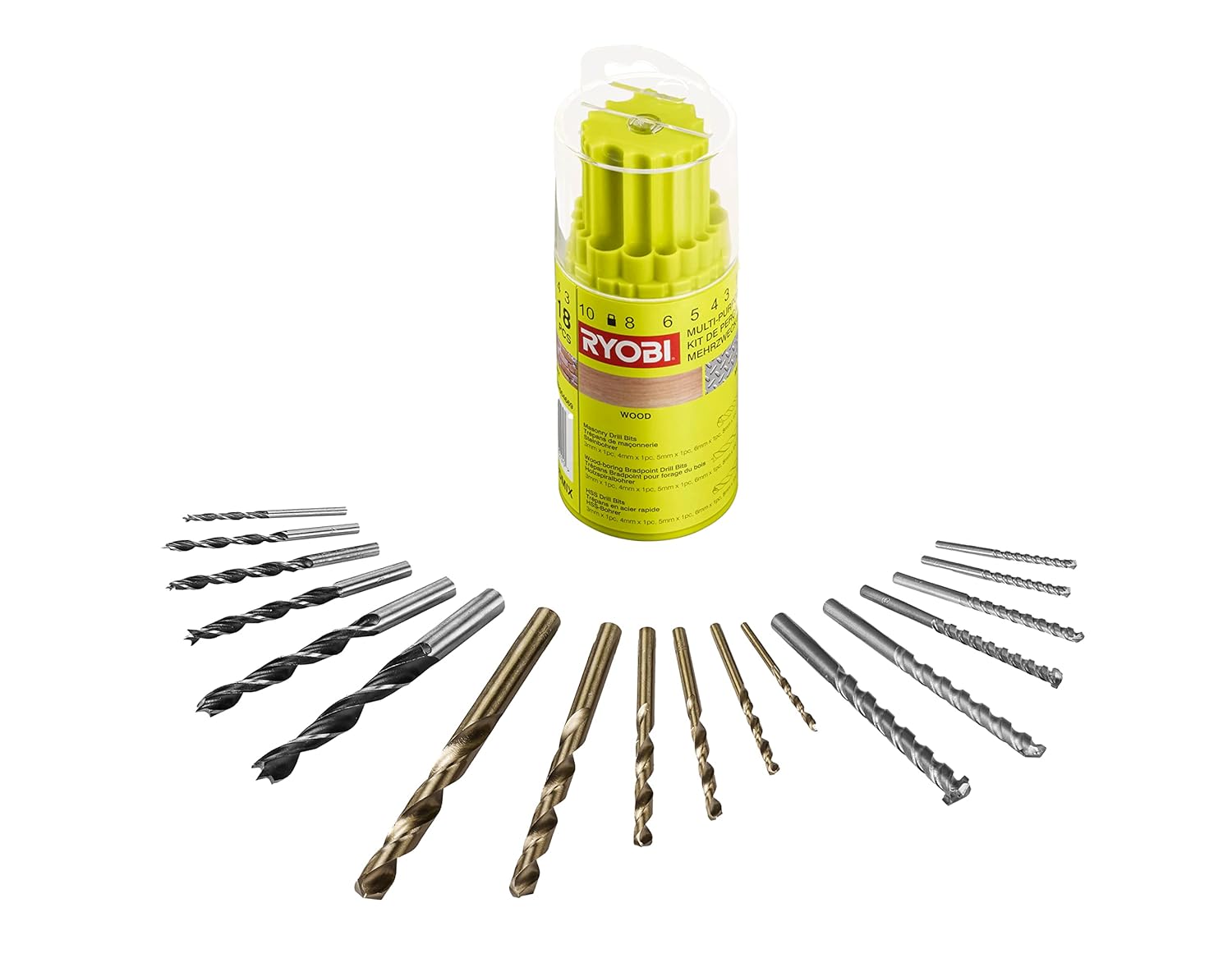 Ryobi Zestaw Wierteł RAK18DMIX 18szt.