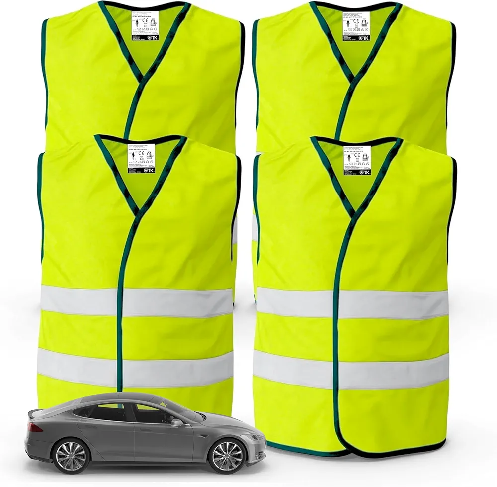 4 x kamizelki ostrzegawcze do samochodu