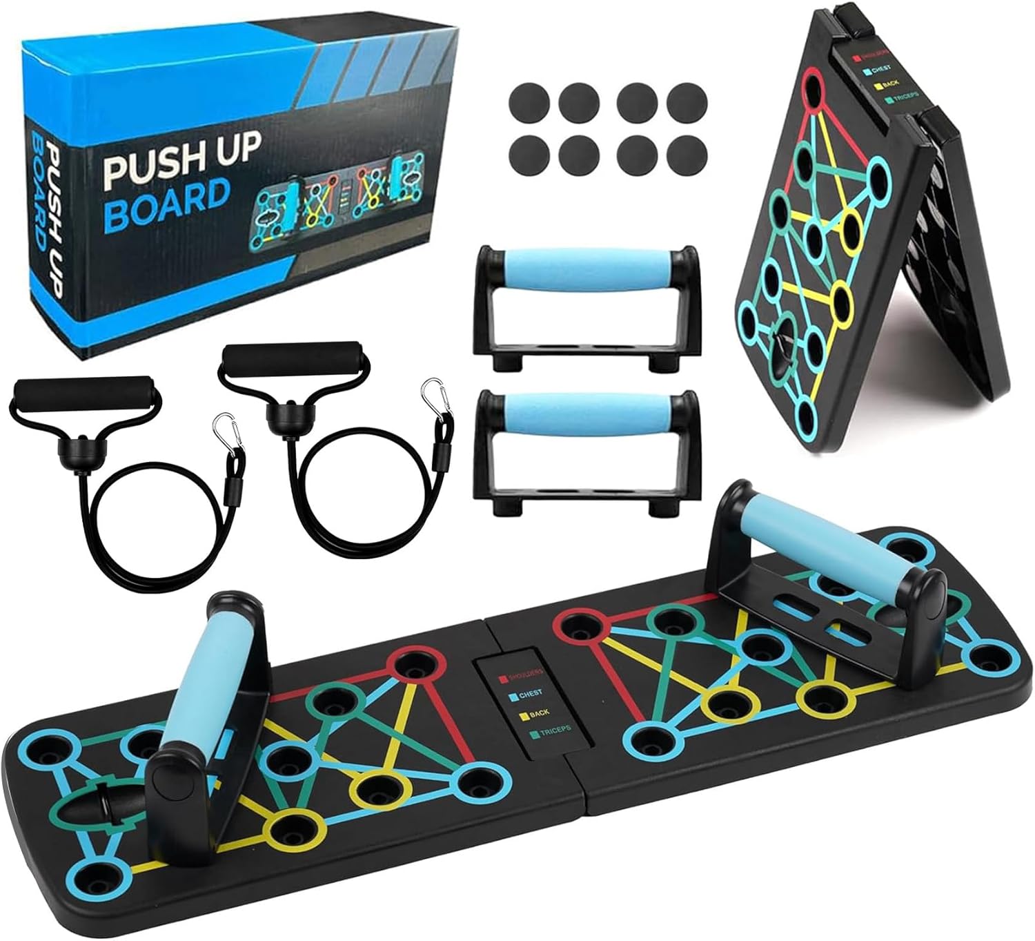 Deska push-up YingErTool, wielofunkcyjna, składana, przenośna deska do ćwiczeń, 17w1