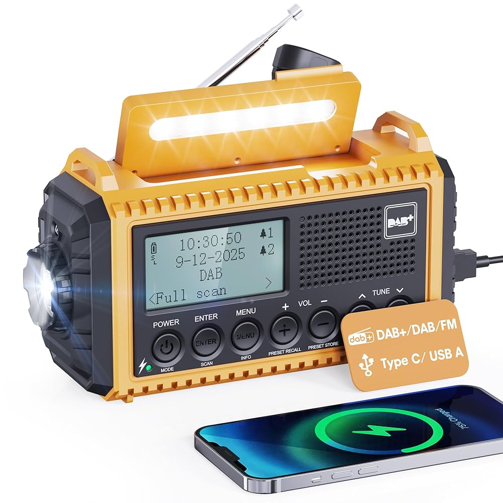 Radio Korbowe DAB/FM z Akumulatorem 5000 mAh