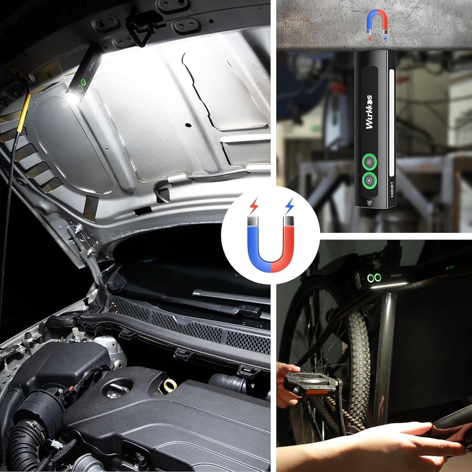 Kompaktowa latarka Wurkkos HD01 1200 lm + zielony laser, RGB i USB-C