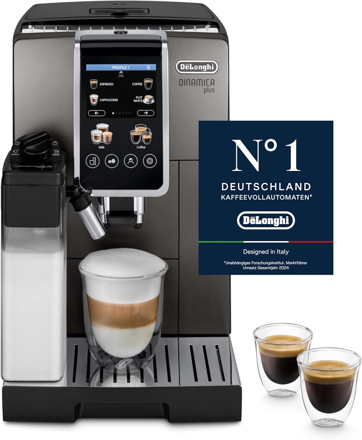 De'Longhi Dinamica Plus ECAM380.95.TB ekspres do kawy z systemem LatteCrema One-Touch Cappuccino