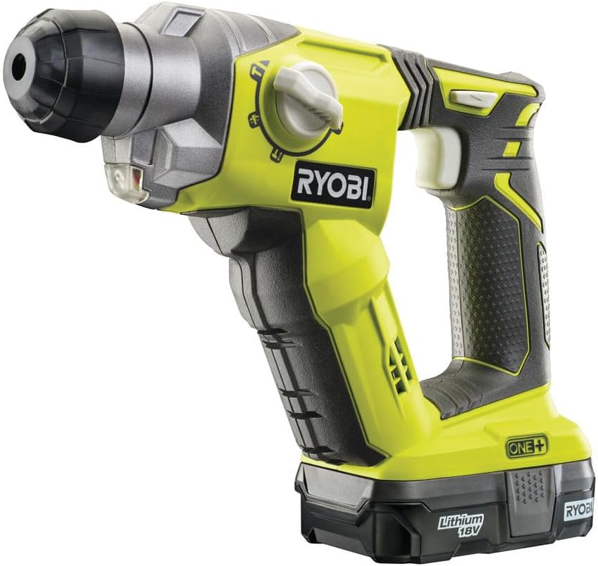 Młotowiertarka udarowa Ryobi R18SDS-0 5133002305, 18V, Uchwyt SDS+, Udar Pneumatyczny, Energia Udaru 1.3 J, Funkcja Dłutowania