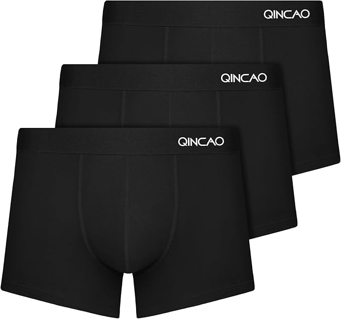 Męskie bokserki QINCAO, opakowanie 3 sztuki (różne kolory, wersje) rozm. M-3XL
