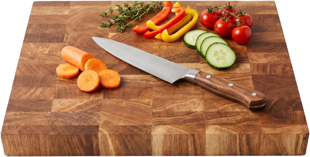 Dębowa deska sztorcowa premium bardzo stabilna 50 x 30 x 4 cm