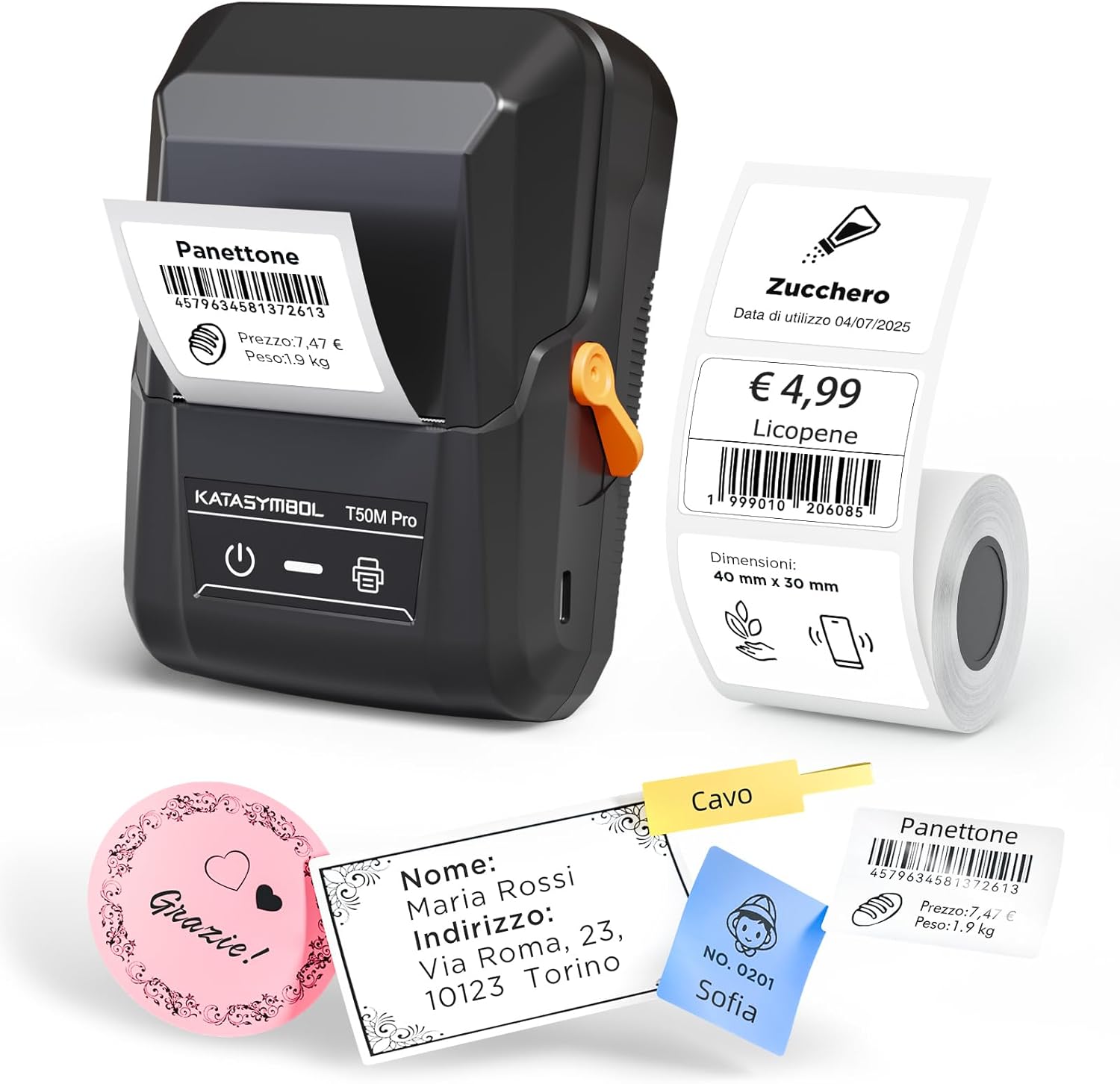 SUPVAN T50M Pro Drukarka etykiet Bluetooth z taśmą