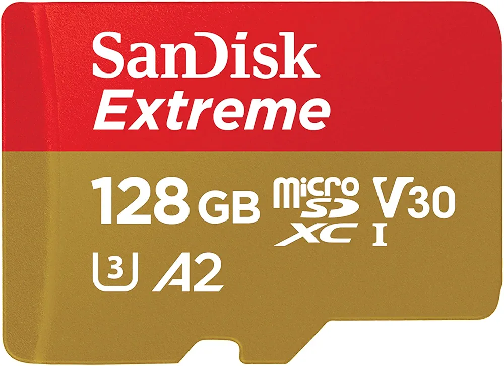 Sandisk Extreme SDSQXAA-128G-GN6MA Karta Pamięci Microsd, Czerwony/Żółty, 128 GB