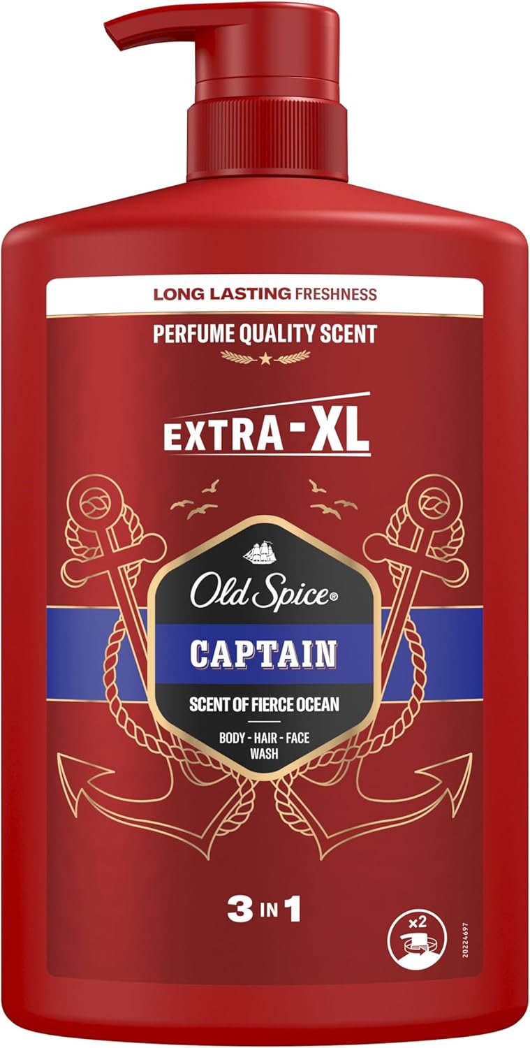 Old Spice Captain Żel pod prysznic i szampon dla mężczyzn, 1000ml