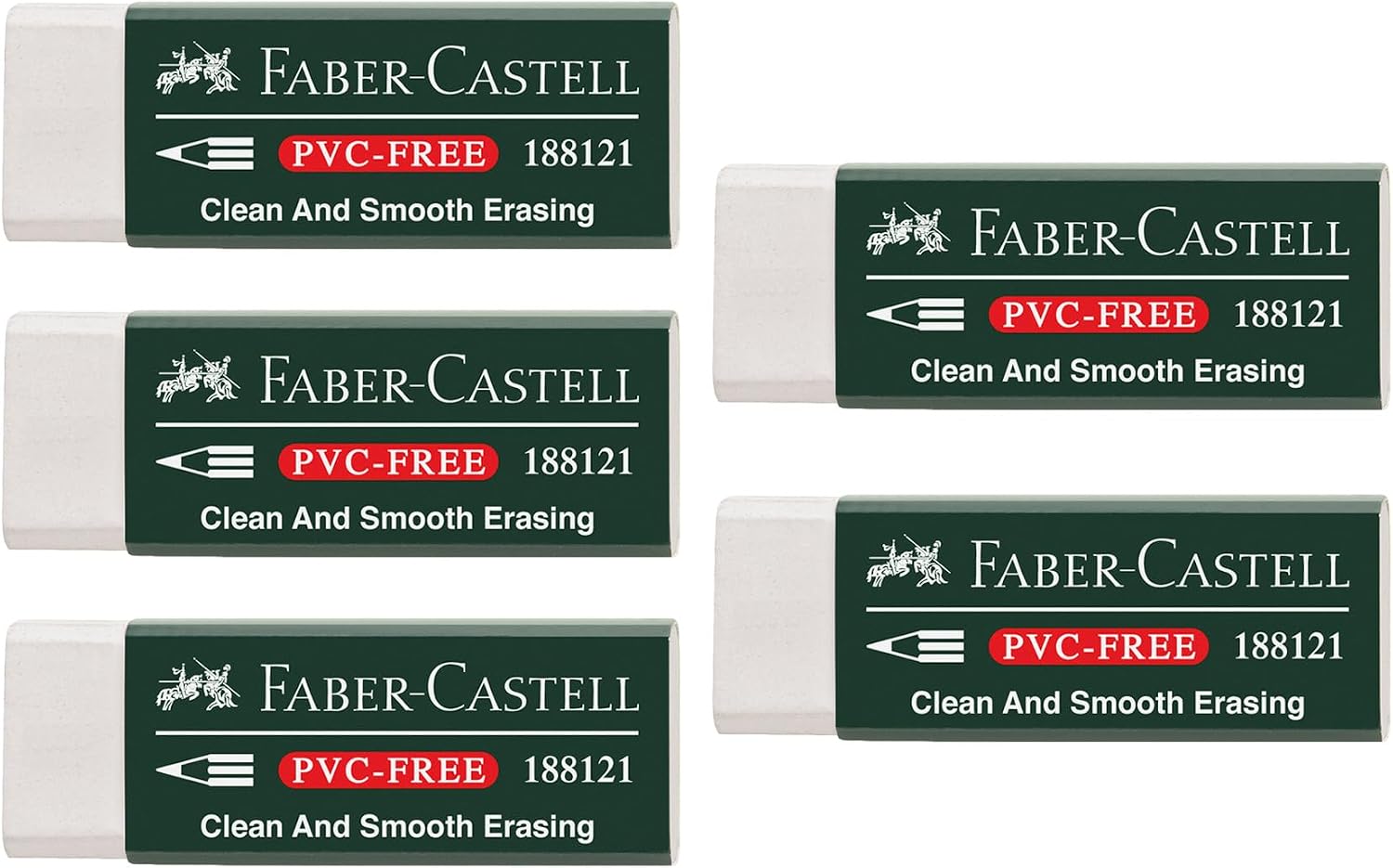 FABER-CASTELL - gumka bez PVC biała 5 sztuk