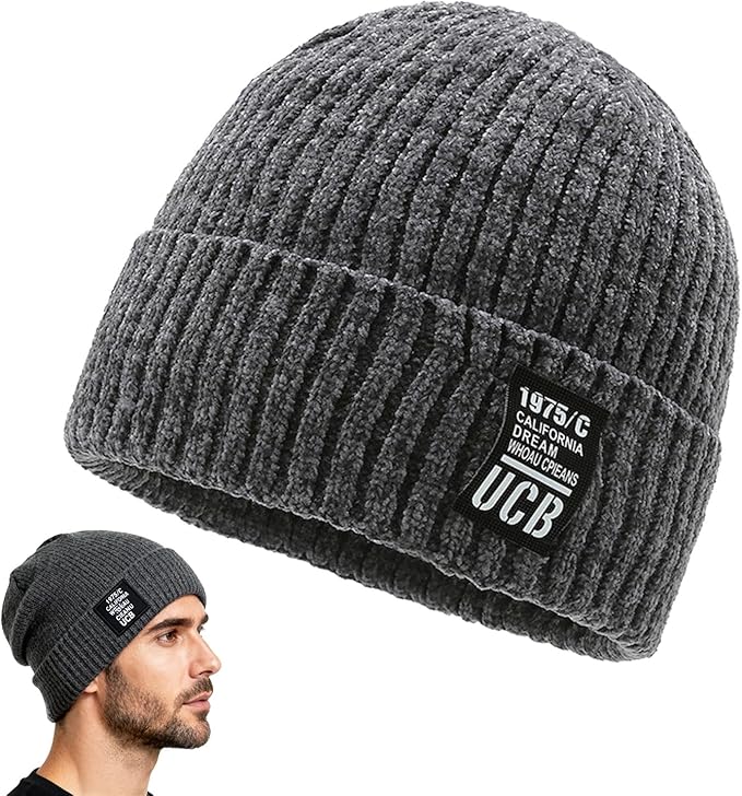 Ciepła czapka YRUHAN, szara, unisex