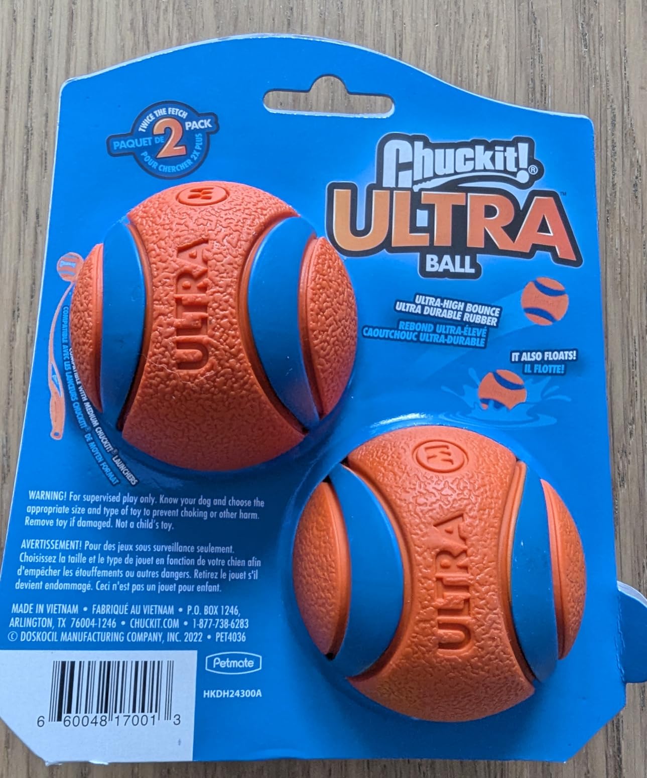 2x piłka dla psów / zabawka Chuckit! Ultra Ball M / Ø6.5 cm