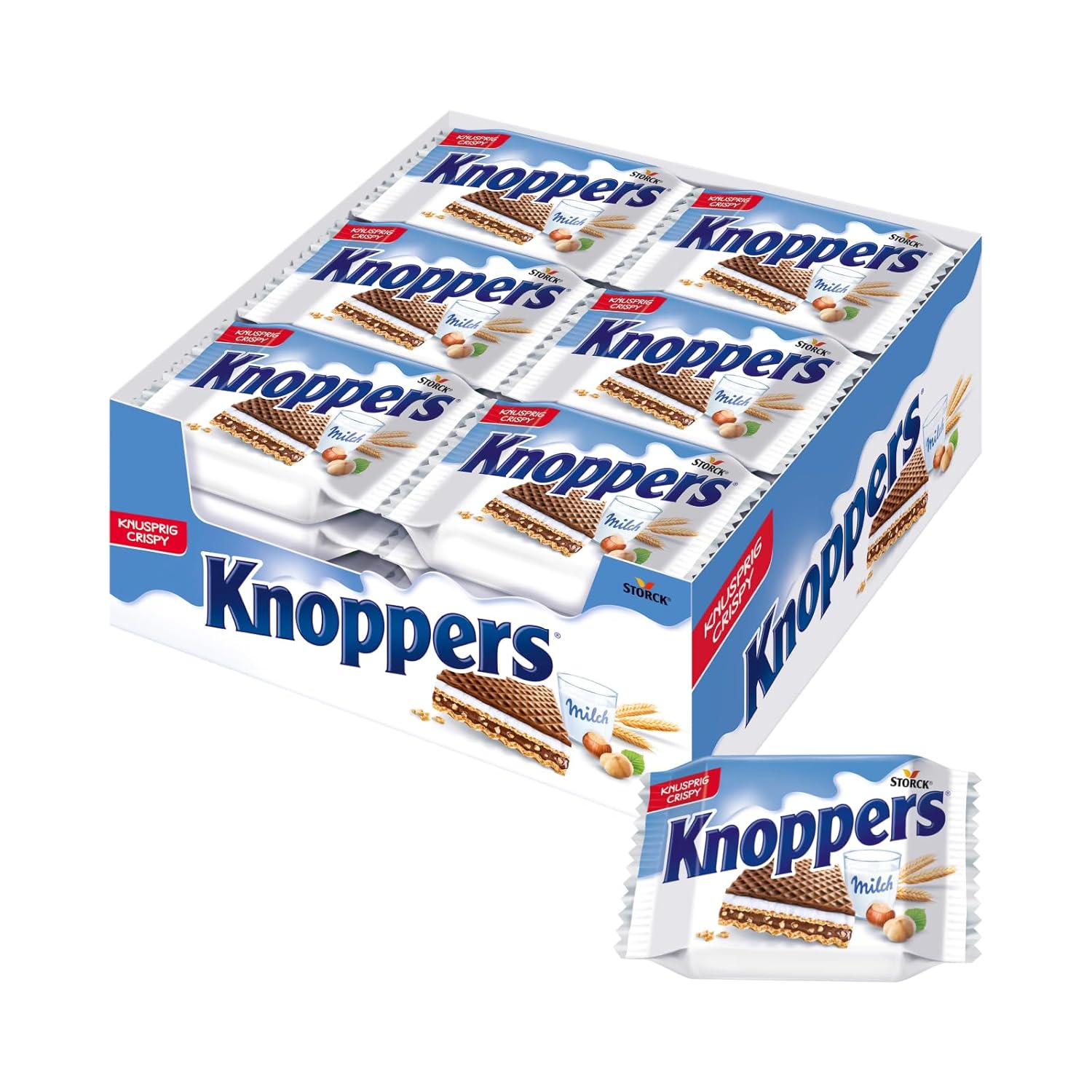 Knoppers Nadziewane gofry z orzechami laskowymi - 24 x 25 g