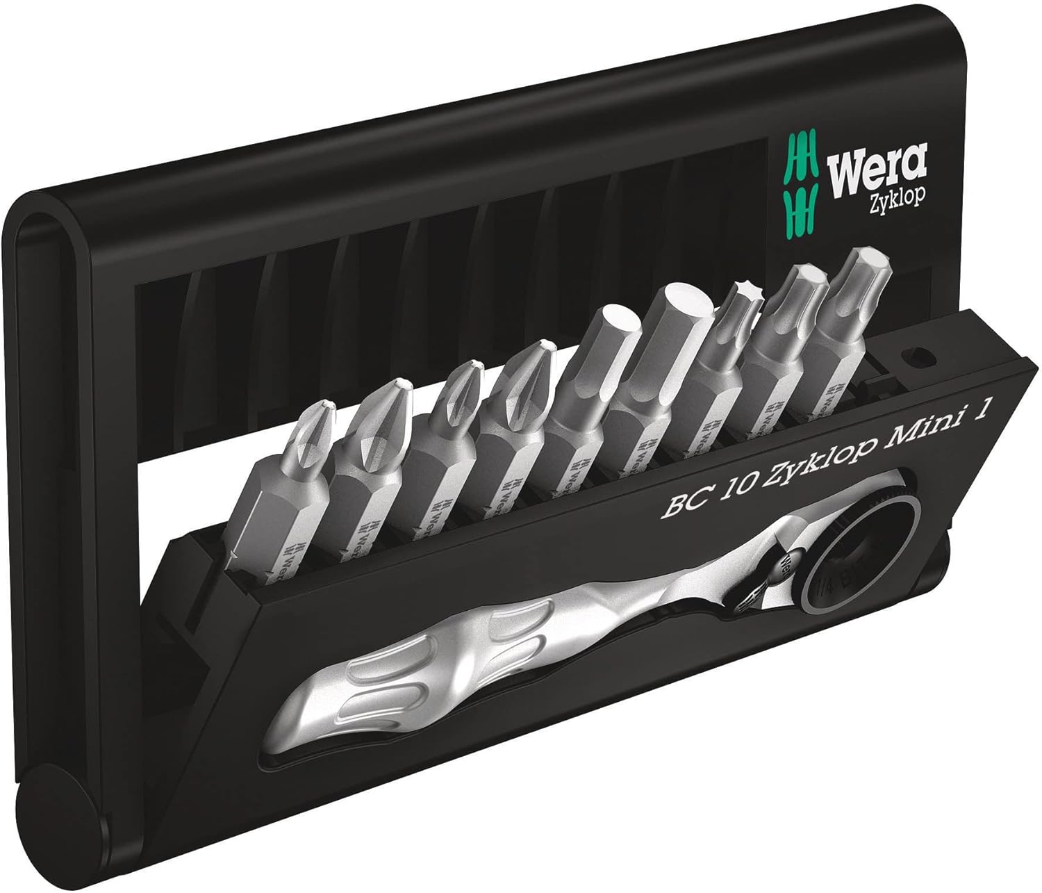Wera, Komplet bitów z grzechotką Bit-Check 10 Zyklop Mini 1, 10-częściowy, 05073645001