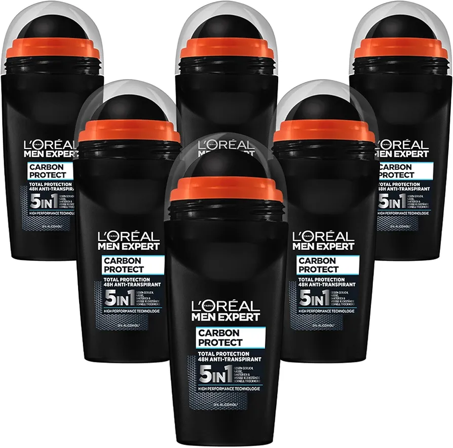 L'Oréal Men Expert Carbon Protection Antyperspirant, 6 x 50 ml