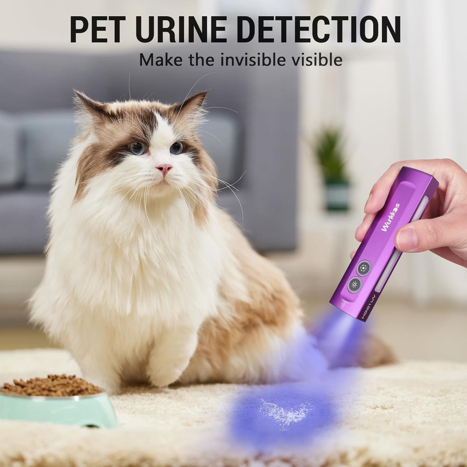 Latarka Wurkkos HD01 kolor liliowy - z UV 365nm, 1200 lm i RGB - z amazon.pl
