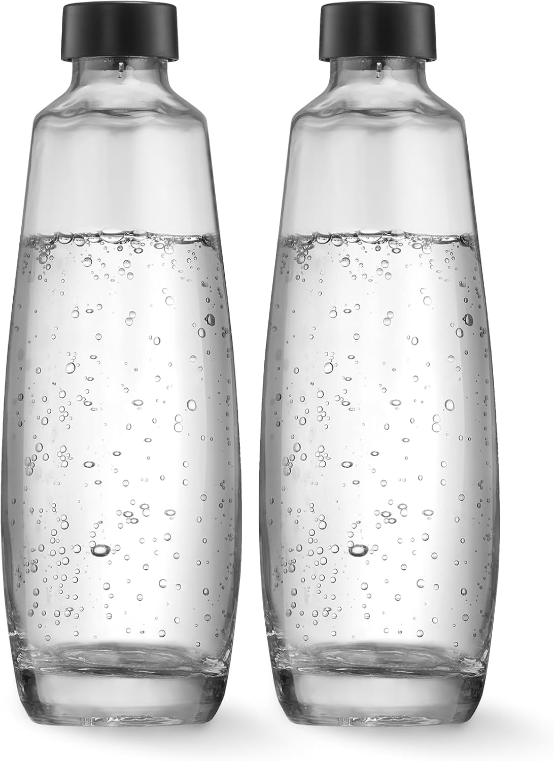 SodaStream Butelki szklane Bupack, 2x1l, czarne, 10x19, 5x29