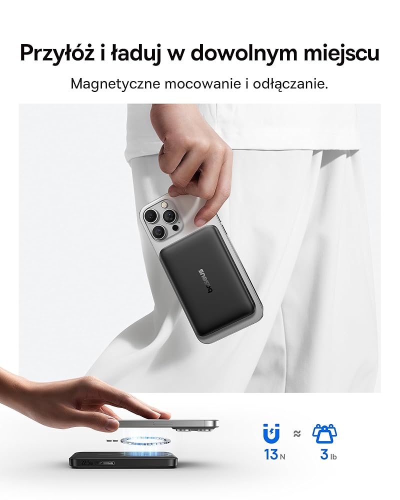 Baseus EnerFill Qi2 Certyfikowany MagSafe Power Bank 10000 mAh