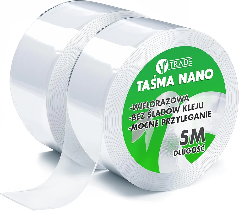 V1 Trade Taśma Nano 10m - Bardzo mocna taśma dwustronna przezroczysta (tylko PRIME)