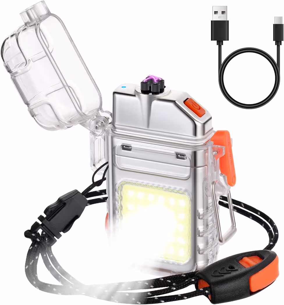 Vicloon Zapalniczka elektryczna, zapalniczka plazmowa USB, 3 tryby, latarka, wiatroszczelna i wodoodporna