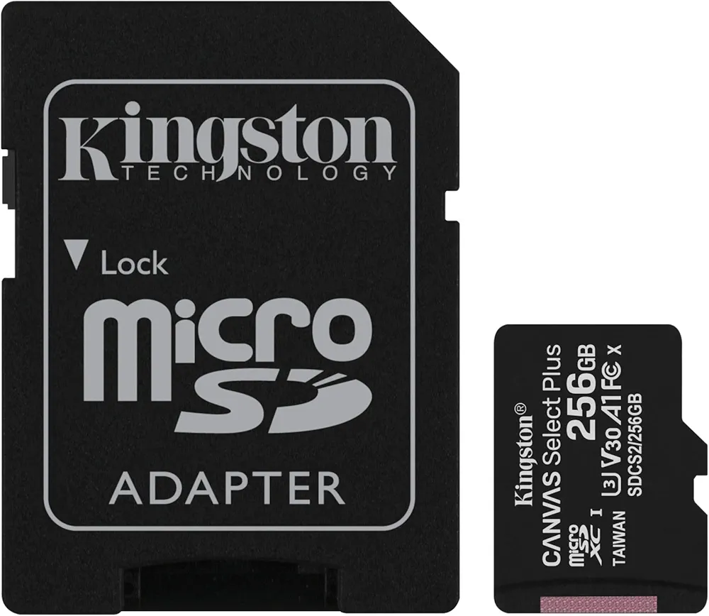 Kingston Canvas Select Plus SDCS2/256GB Karta Pamięci Microsd, Czarny, 256 GB