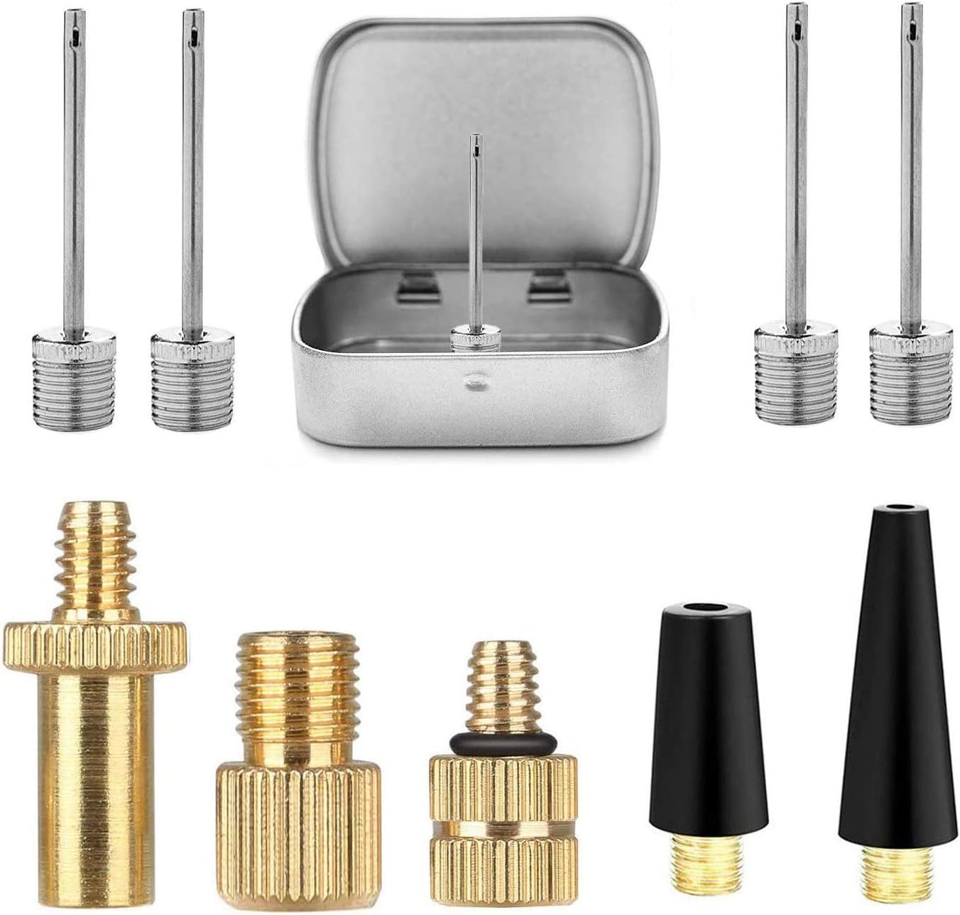 Zestaw SZSHIMAO, adapter zaworu rowerowego 10 szt., DV/AV/SV, igły do piłek, inne