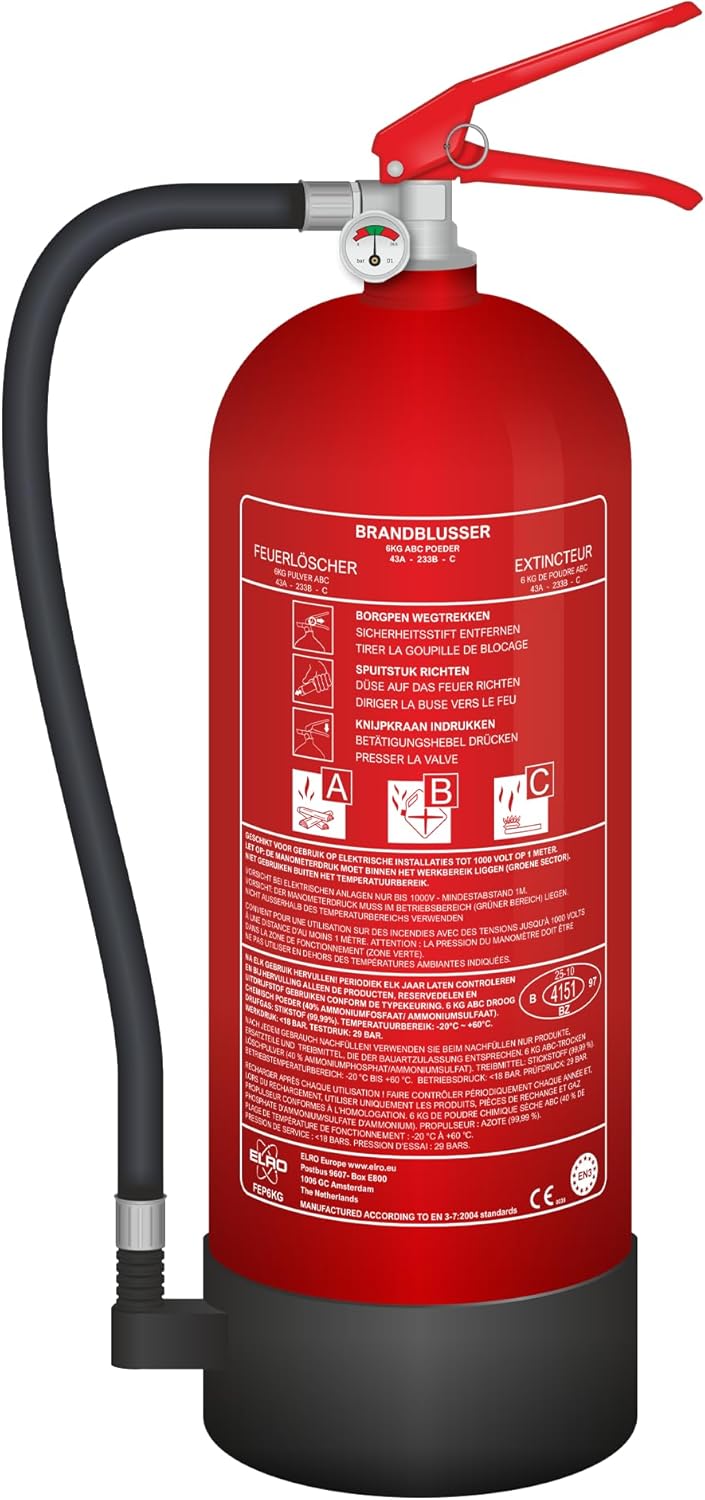 ELRO FEP6KG gaśnica proszkowa 6 kg - klasa ABC
