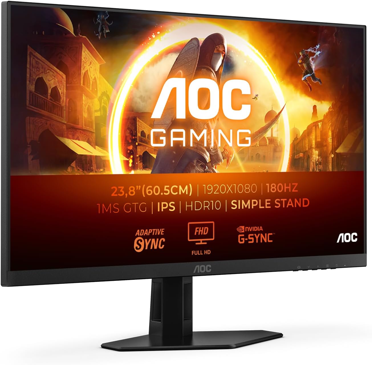 AOC Gaming 24G4XED - 24 Zoll FHD Monitor, 180 Hz, 1 ms