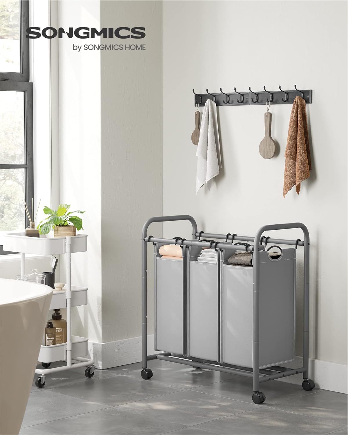 SONGMICS - 3 kontenery na pranie - 132 litry