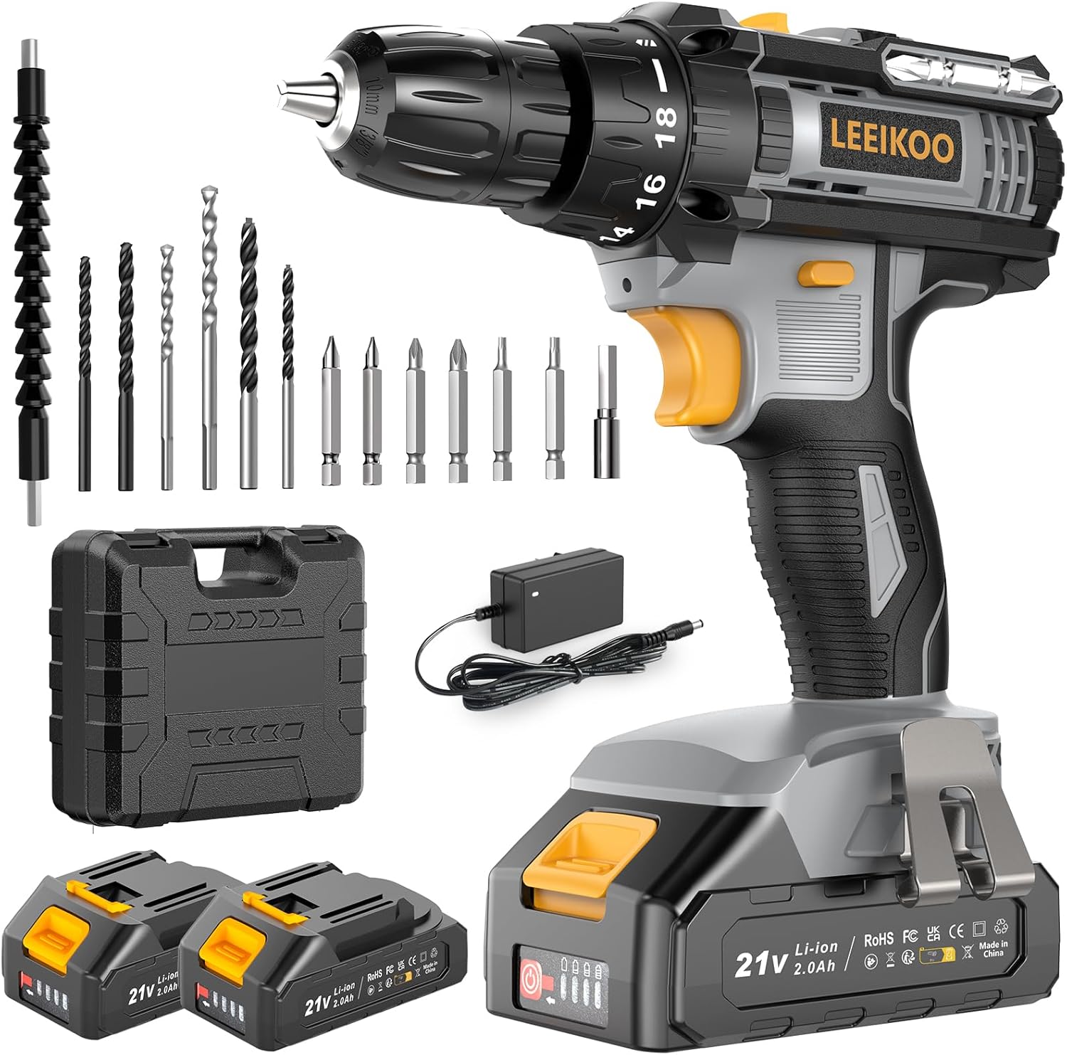 LEEIKOO Wkrętarka elektryczna 21 V