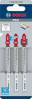 Bosch 3x Brzeszczoty do wyrzynarek PRO Plastics PVC clean T102H