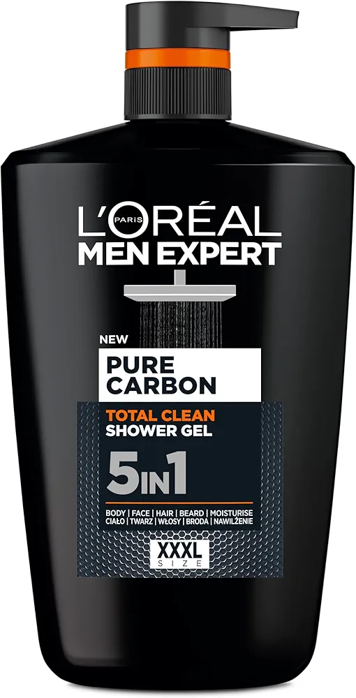 L'Oréal Paris Men Expert Pure Carbon 5W1, Żel do mycia ciała, 1L
