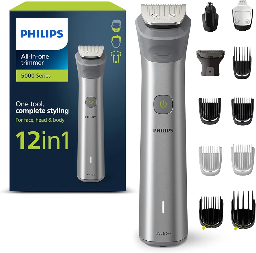 Philips Trymer Wielofunkcyjny z Serii 5000, Multigroom 12 w 1