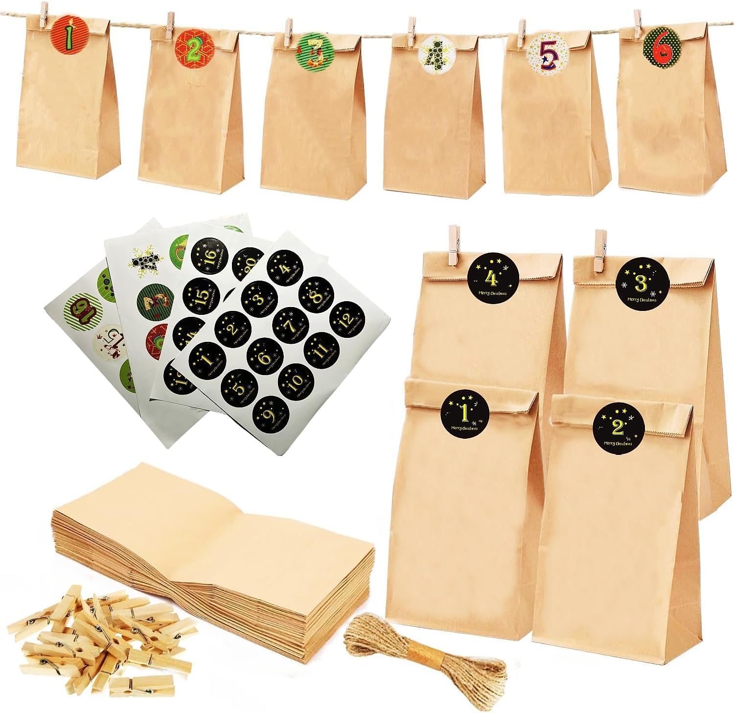 LGIFUTMAX® Kalendarz adwentowy 2025 do napełniania