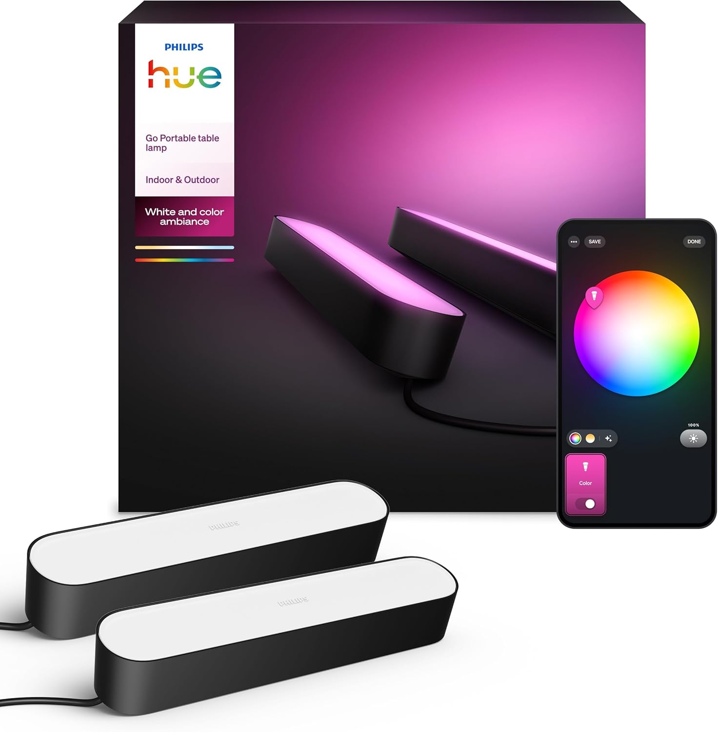 Philips Hue Play Oświetlenie Rozrywkowe Smart LED do TV i Gier 2szt
