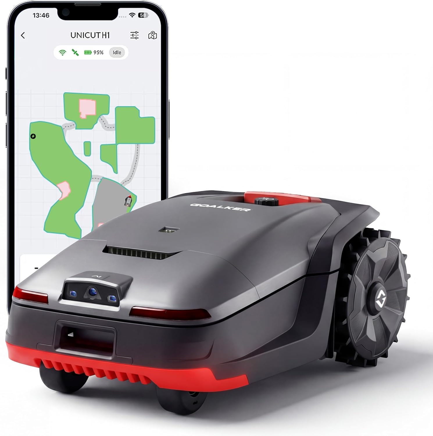 H1 robot koszący bez kabla ograniczającego – 5 w 1: nawigacja RTK + VSLAM