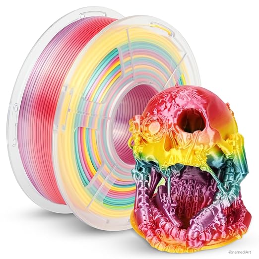 JAYO Silky Rainbow PLA+ filament 1,75 mm, rainbow 1.1kg