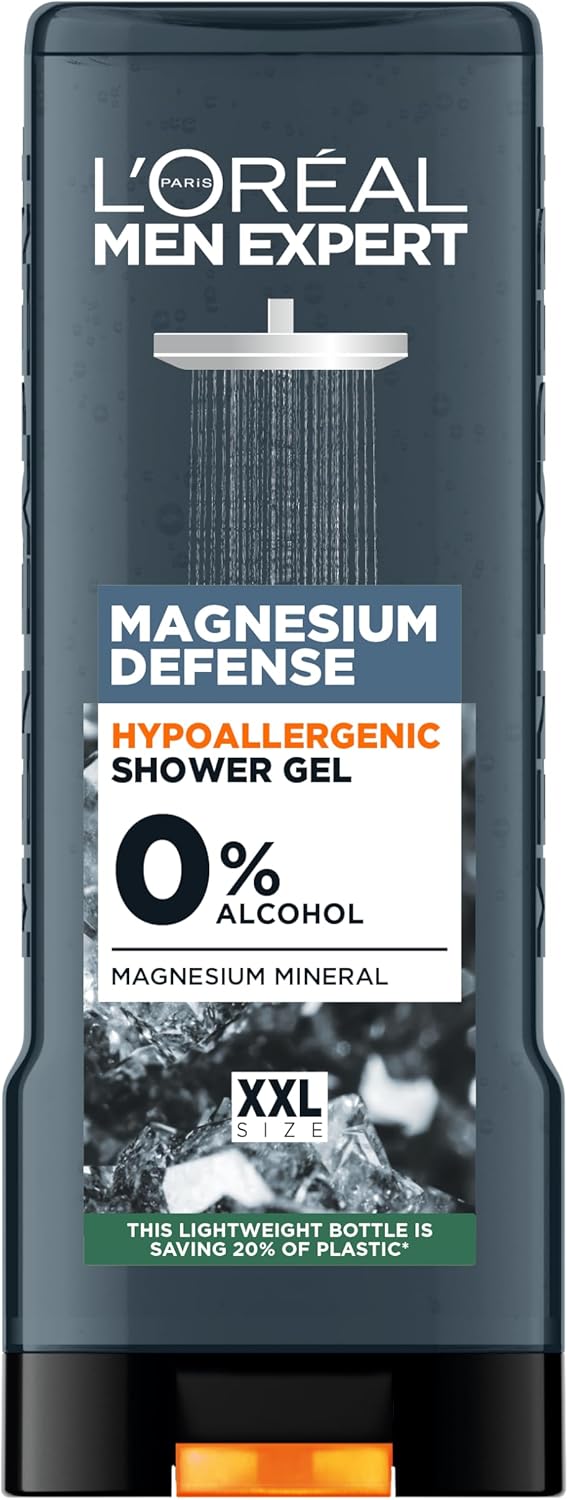 L'Oréal Paris Men Expert, MAGNESIUM DEFENSE, Żel hipoalergiczny pod prysznic, 400 ml