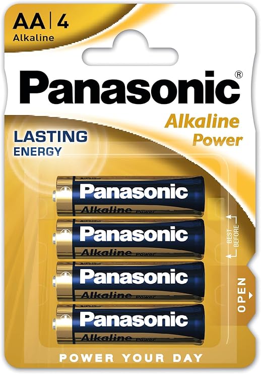 Panasonic LR6A Bateria Alkaliczna AA, Czarny, 4 Sztuki