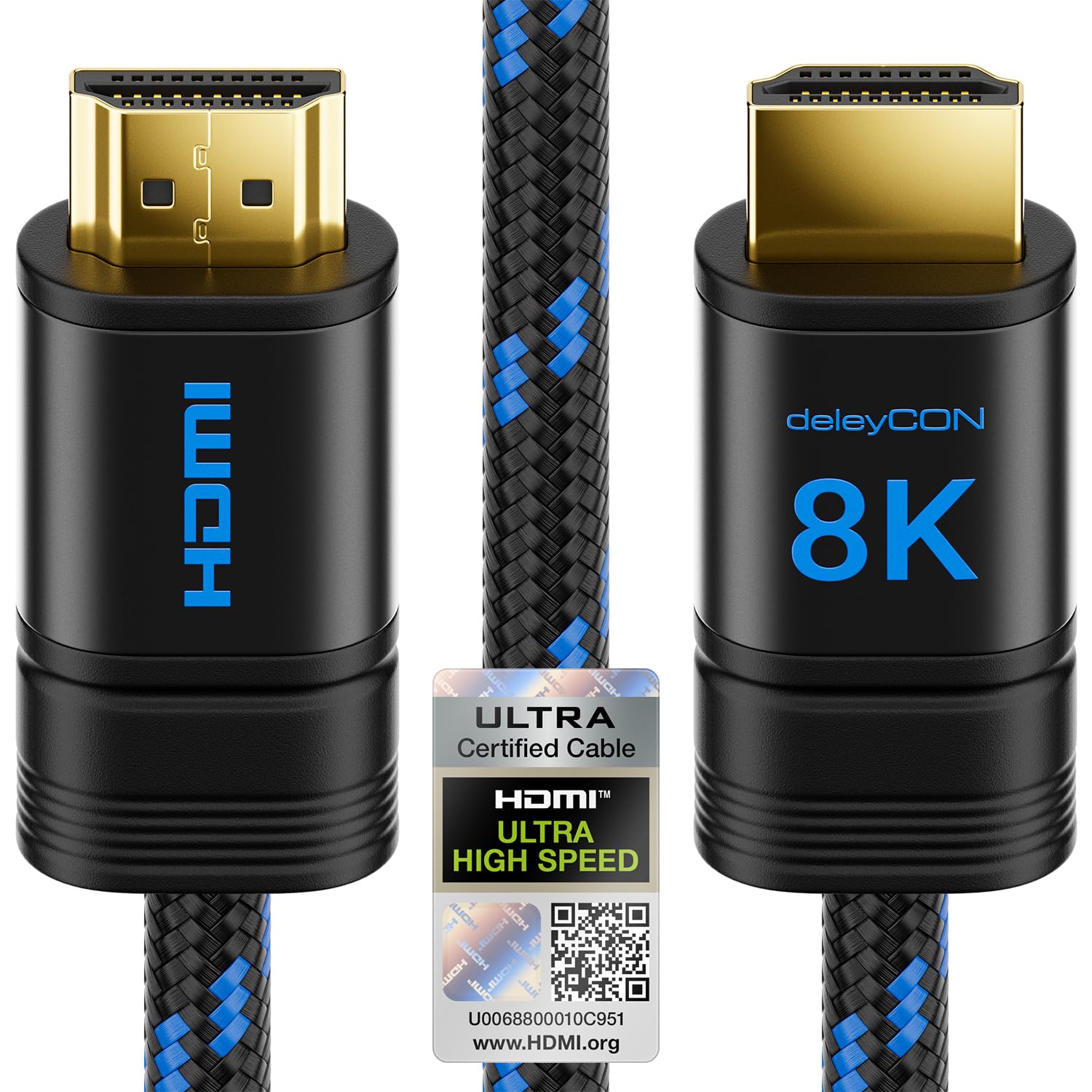 deleyCON 1,5m Kabel 8K HDMI 2.1b