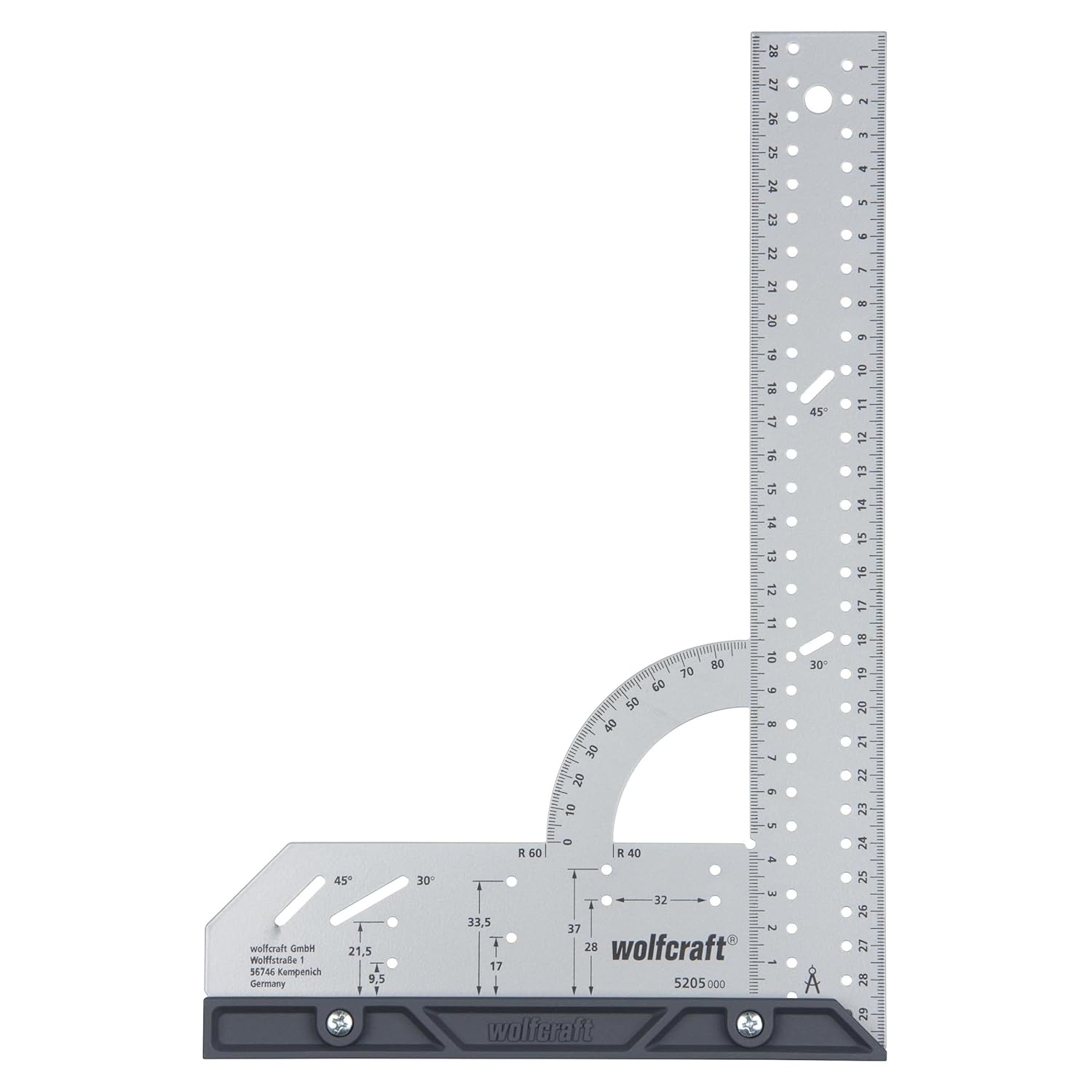 Wolfcraft Uniwersalny Kątownik, Szary, 300 mm