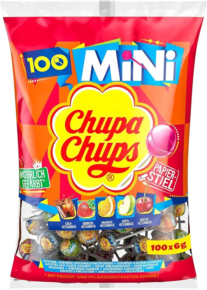 Chupa Chups Mini Classic Lizaki Owocowe 100 sztuk